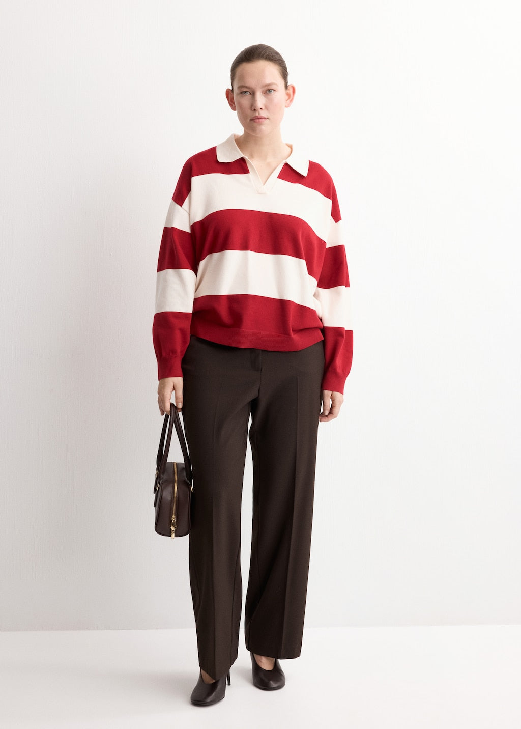 Mango sweater polotus in red - Image 5