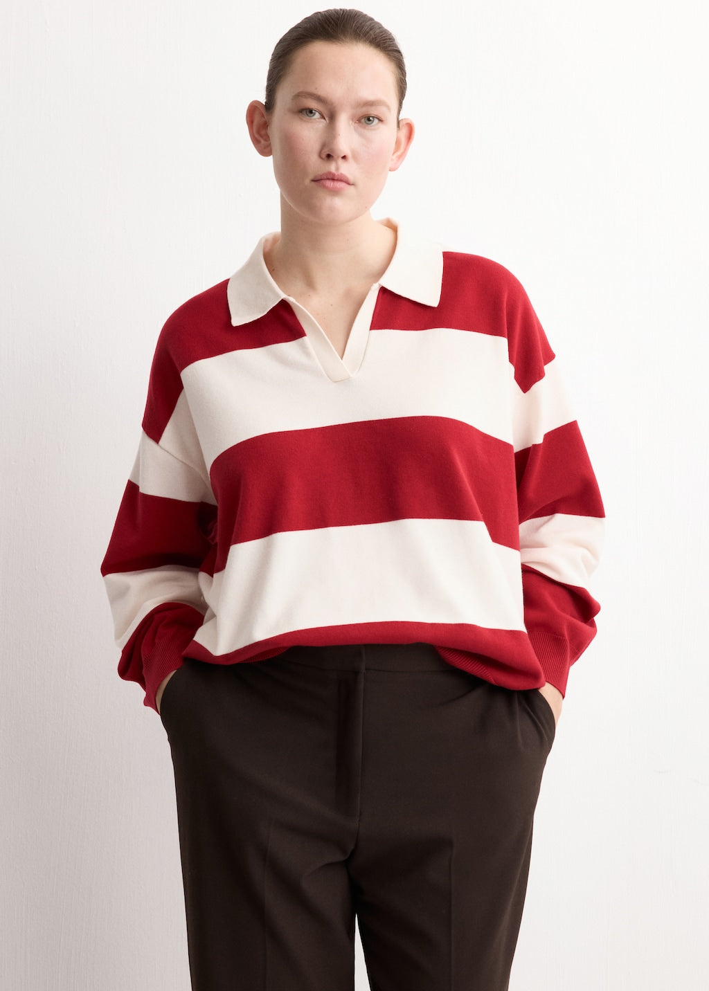 Mango sweater polotus in red - Image 7