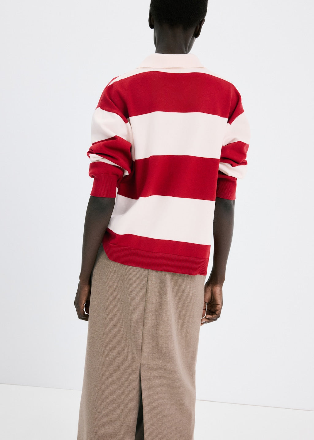 Mango sweater polotus in red - Image 10