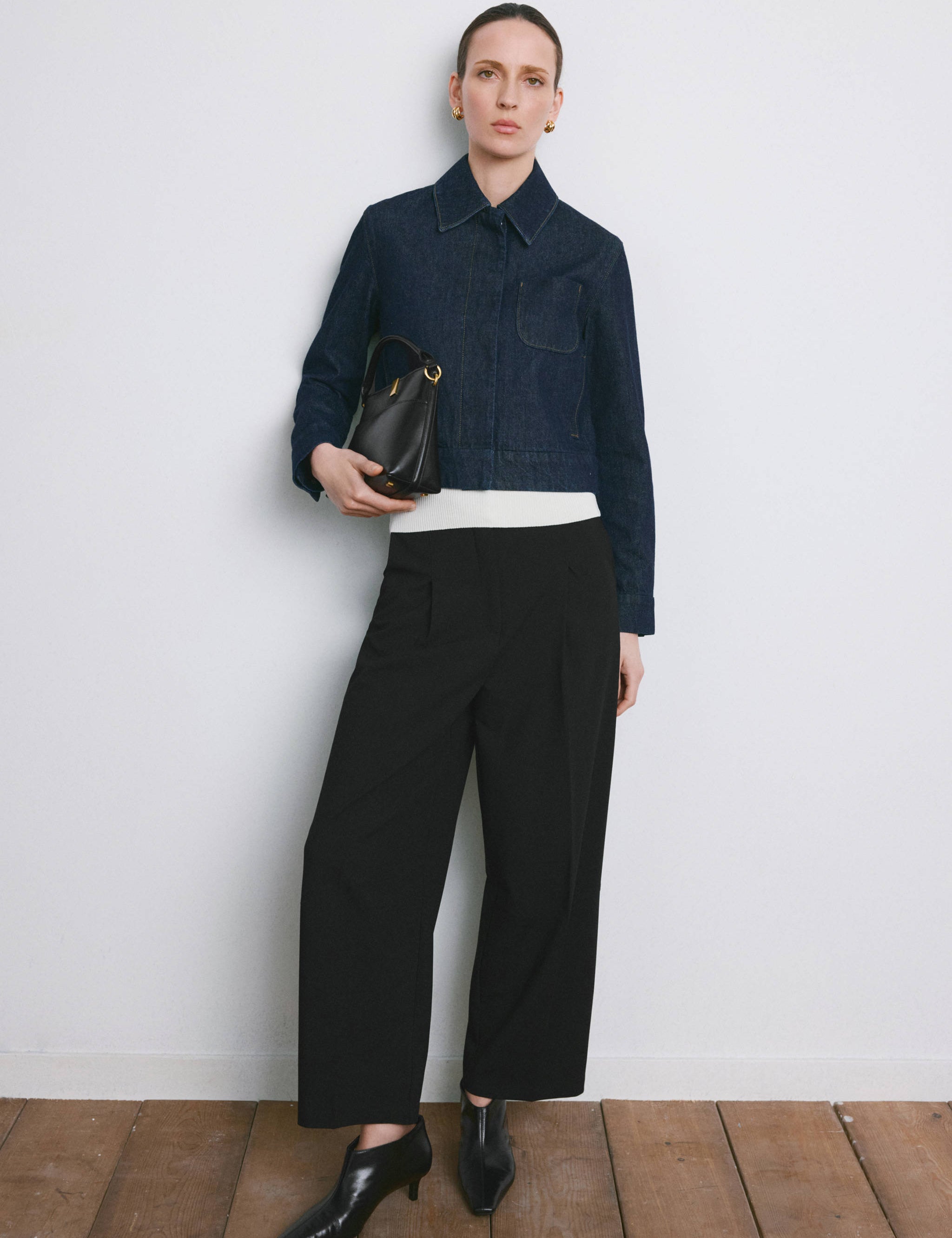 Mango trousers nicole in black - 001