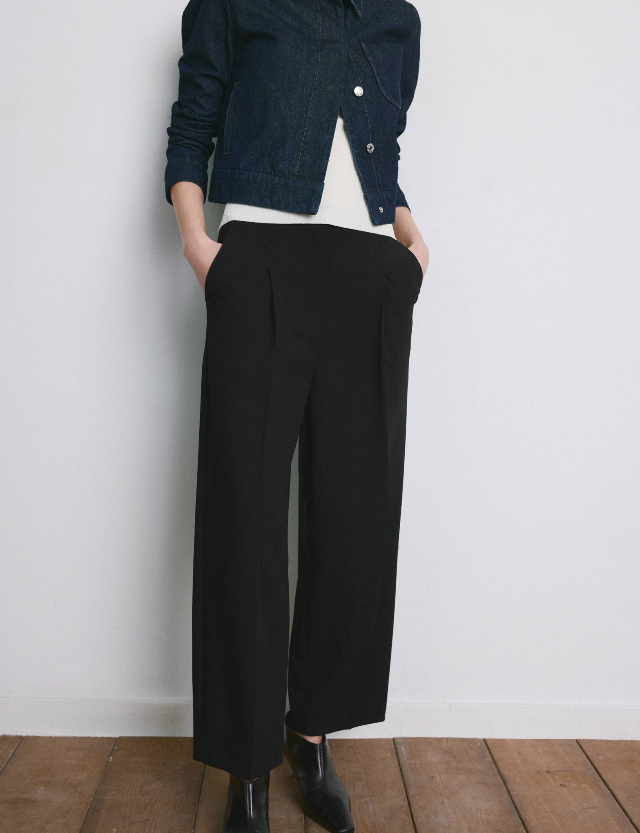 Mango trousers nicole in black - 002