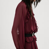 Mango dress cherry in eggplant - Image 1