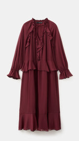 Mango dress cherry in eggplant - Image 2