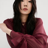 Mango dress cherry in eggplant - Image 5