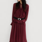 Mango dress cherry in eggplant - Image 6