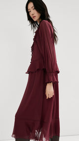 Mango dress cherry in eggplant - Image 8