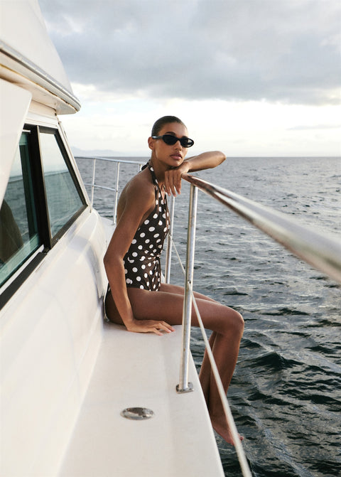 Mango swimsuit amalfi in brown