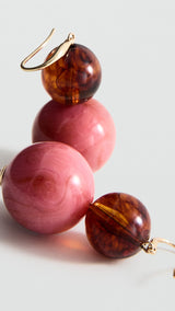 Mango earrings filo in pastel pink - Image 1