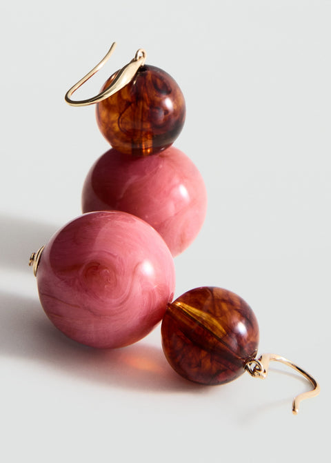 Mango earrings filo in pastel pink
