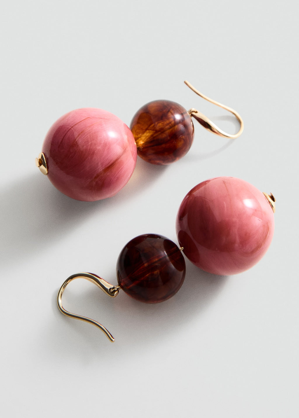 Mango earrings filo in pastel pink - Image 3