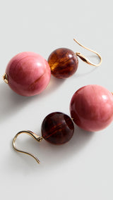Mango earrings filo in pastel pink - Image 3