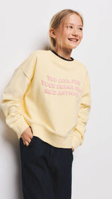 Mango sweatshirt jane in pastel yellow-002
