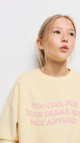 Mango sweatshirt jane in pastel yellow-004