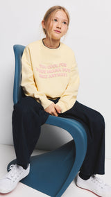 Mango sweatshirt jane in pastel yellow-008