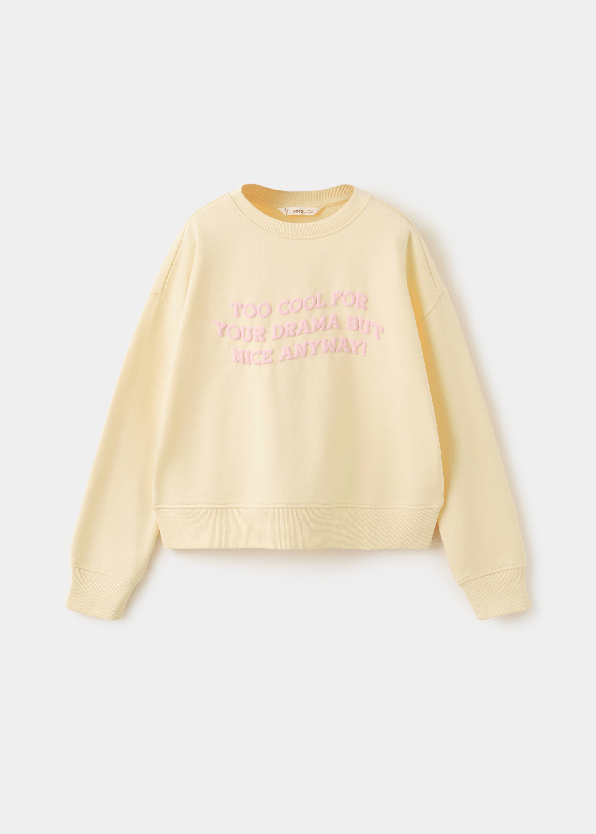 Mango sweatshirt jane in pastel yellow-021