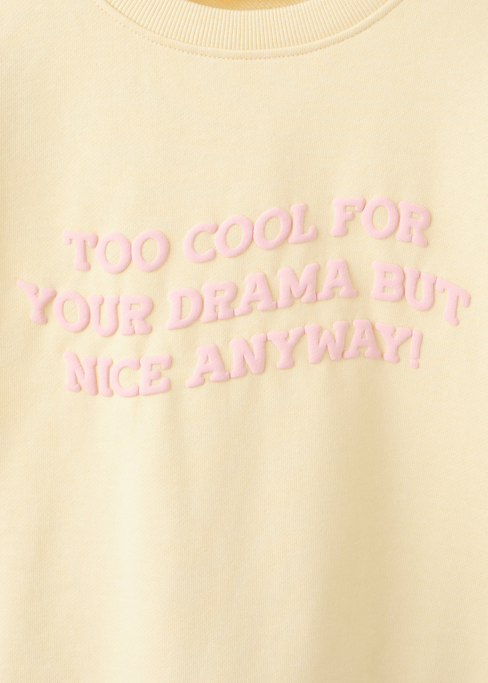 Mango sweatshirt jane in pastel yellow-023