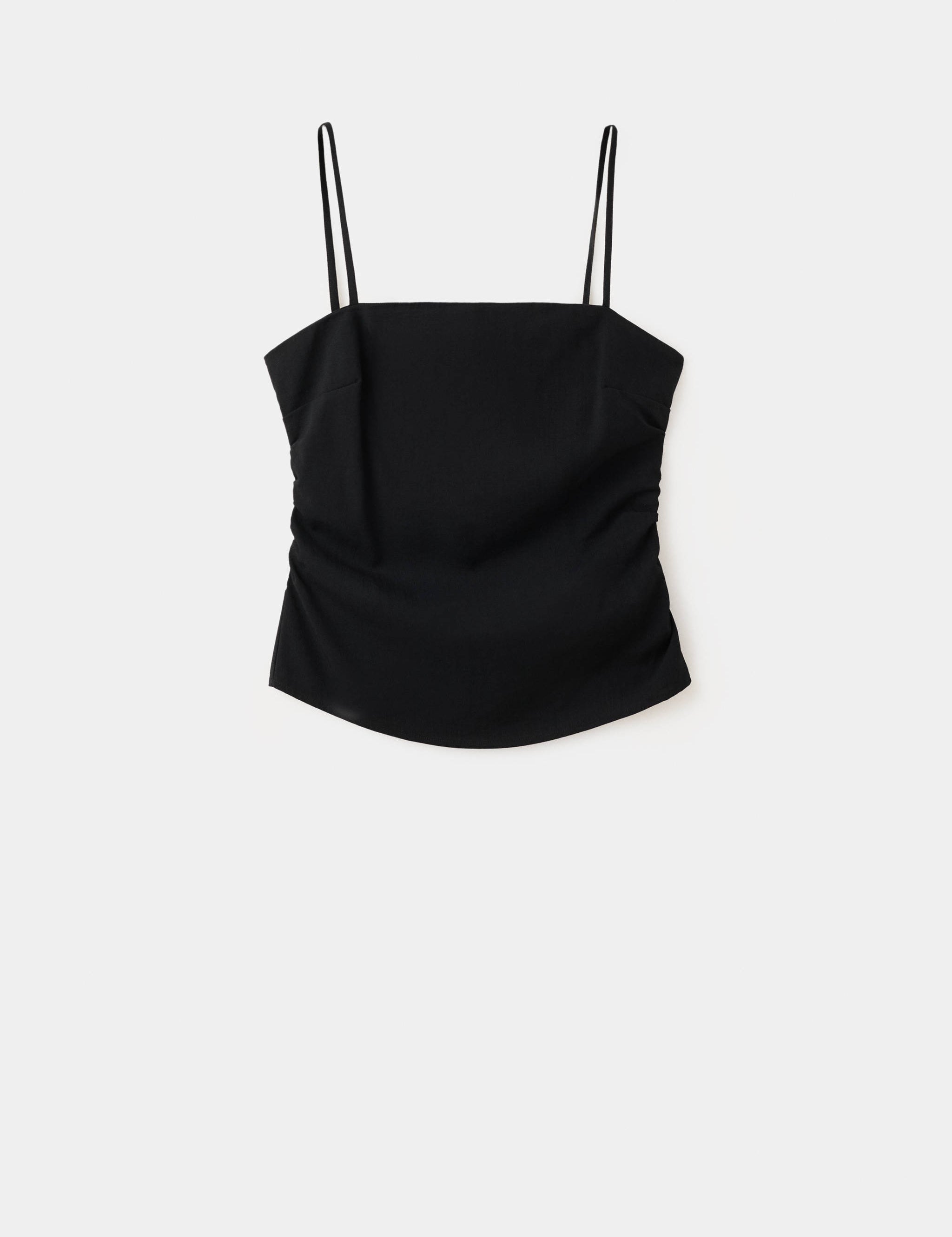Mango top riga in black