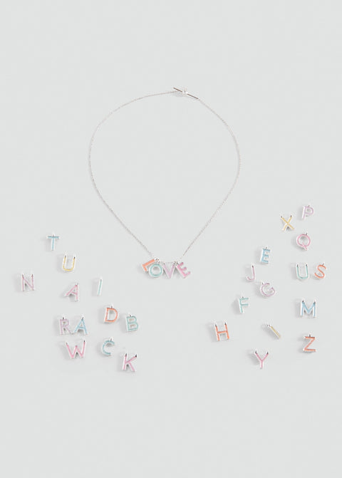 Mango necklace letri in gold