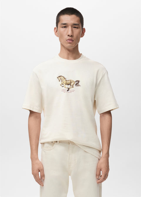 Mango t-shirt apolloh in raw