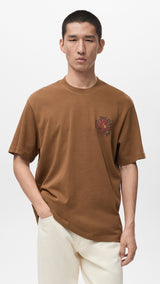 Mango t-shirt chesterh in tobacco - Image 1