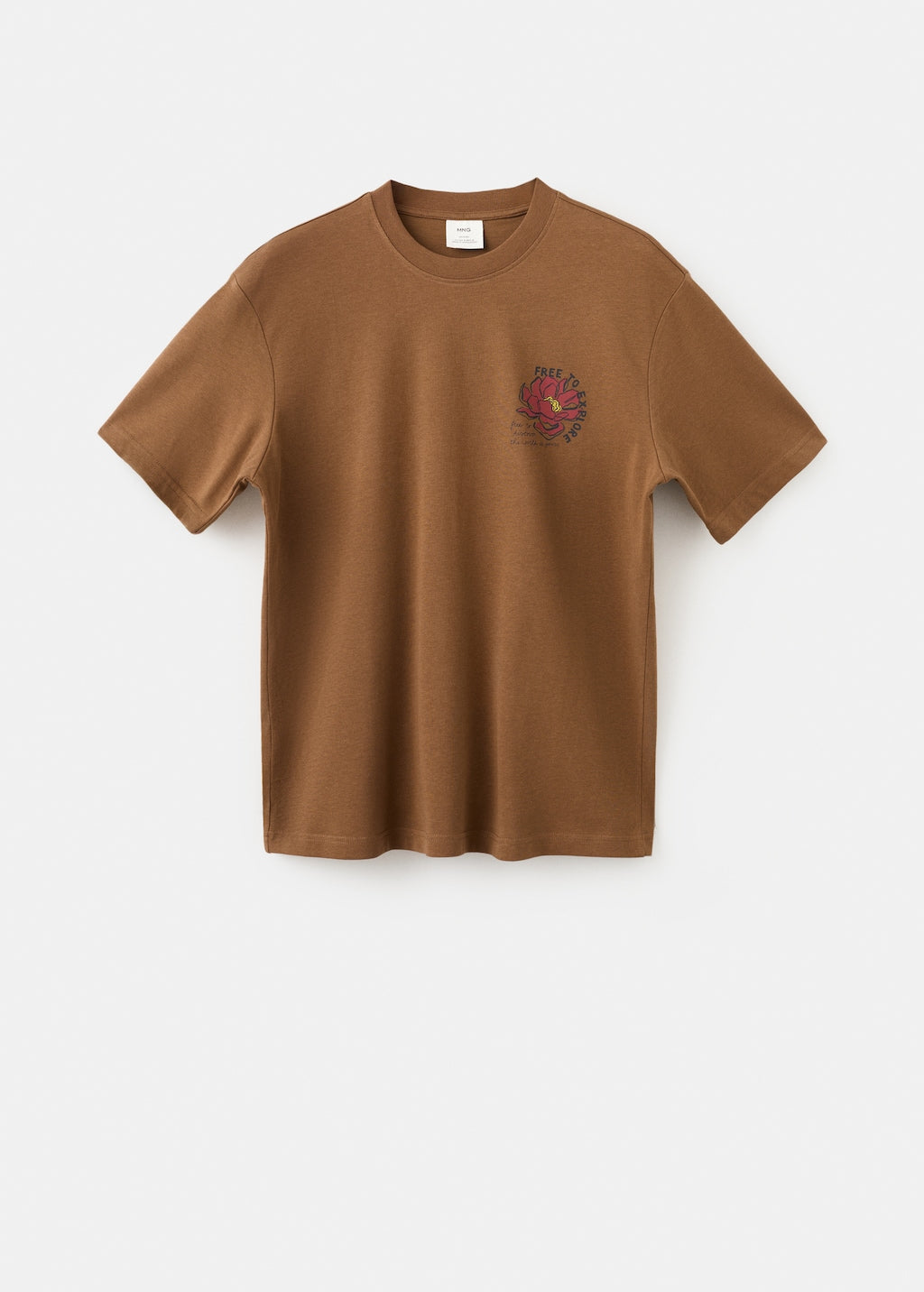 Mango t-shirt chesterh in tobacco - Image 2