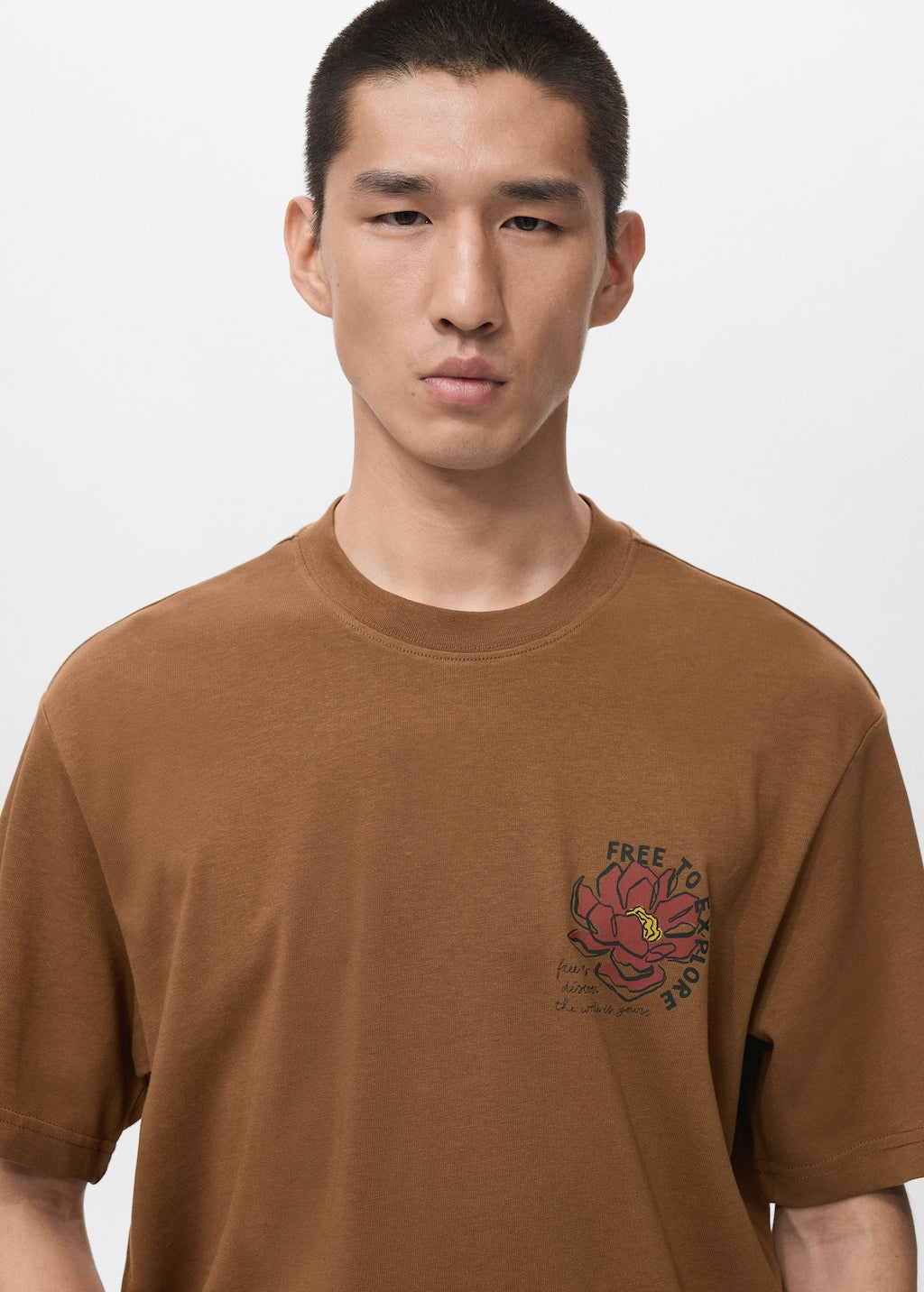 Mango t-shirt chesterh in tobacco - Image 4