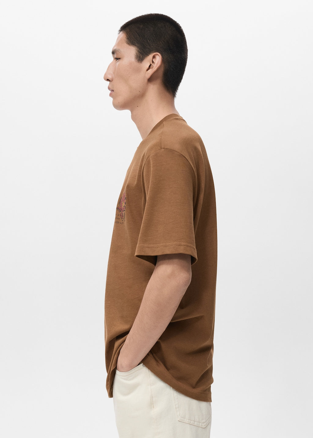 Mango t-shirt chesterh in tobacco - Image 5
