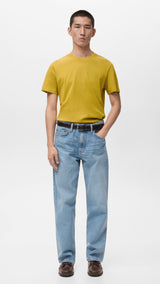 Mango t-shirt cherloh in mustard - 001
