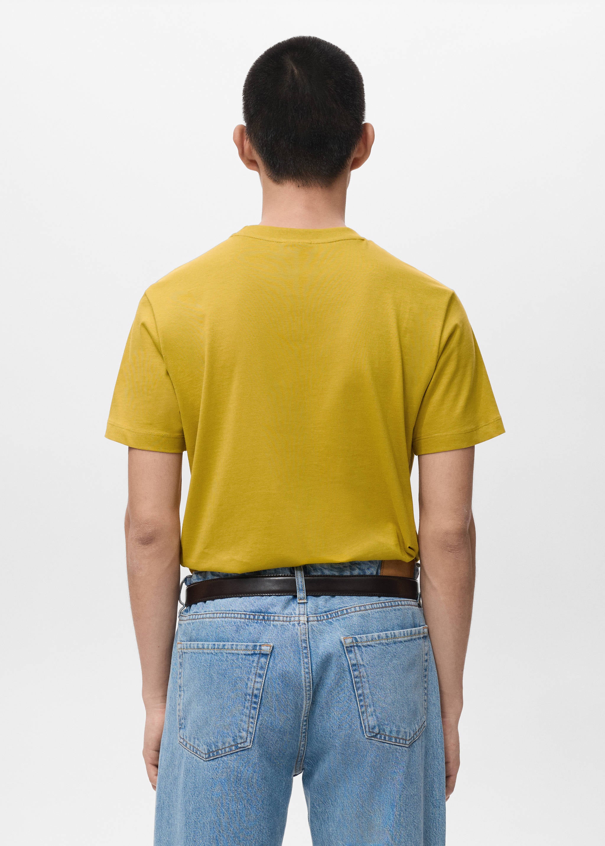 Mango t-shirt cherloh in mustard - 003
