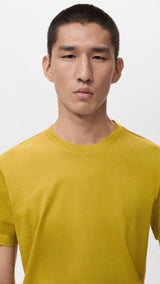 Mango t-shirt cherloh in mustard - 004