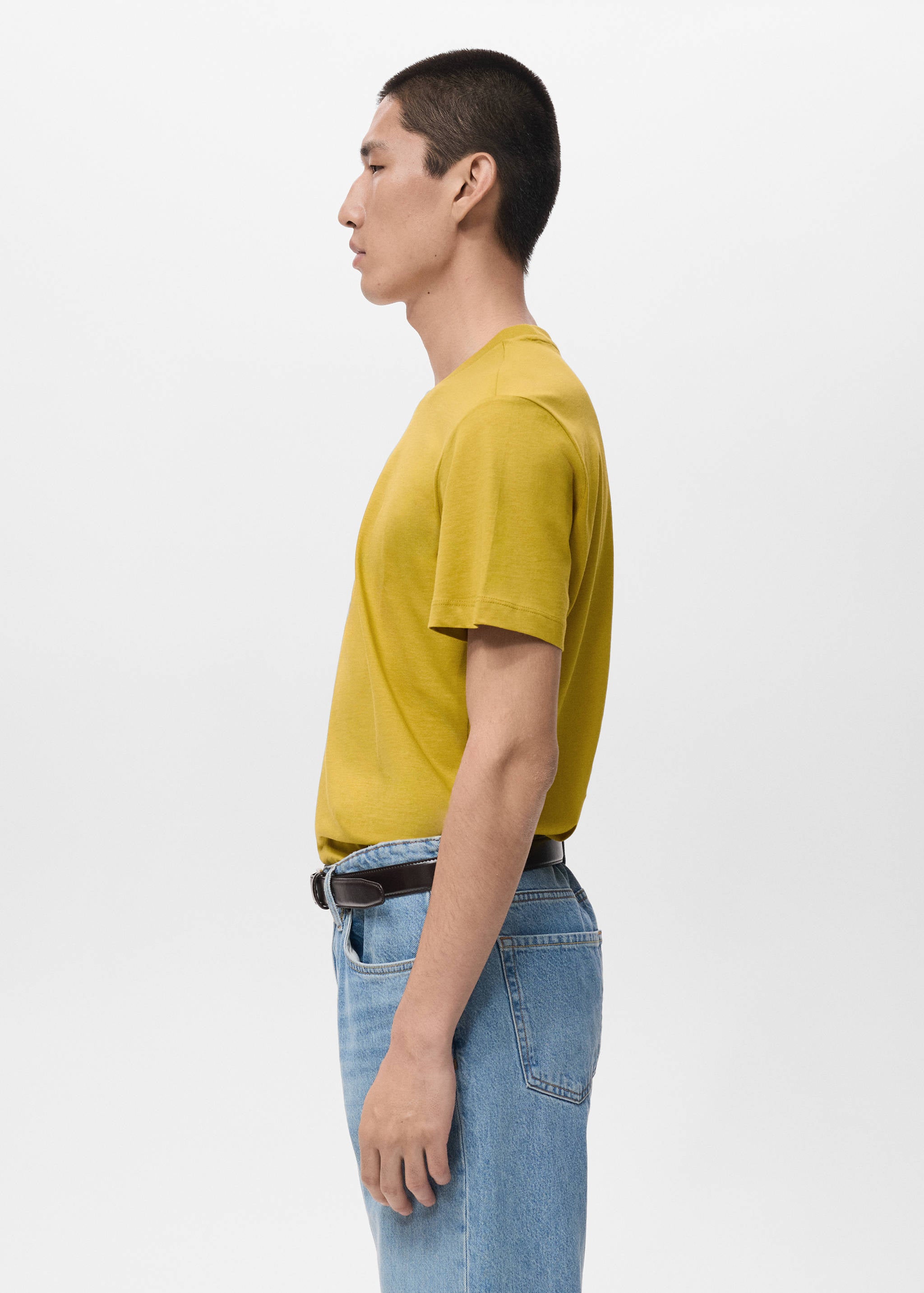 Mango t-shirt cherloh in mustard - 008