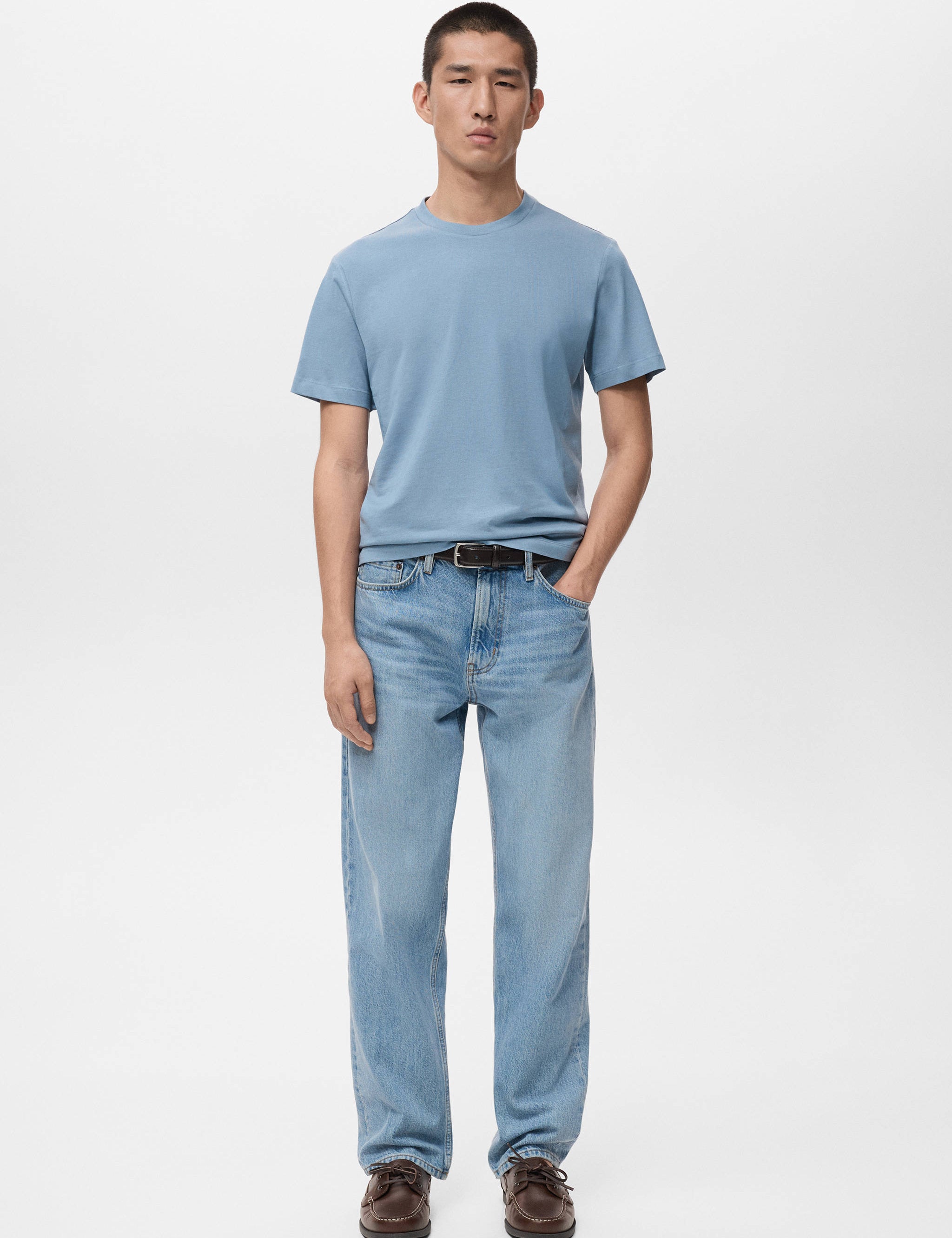 Mango t-shirt cherloh in celestial - 001