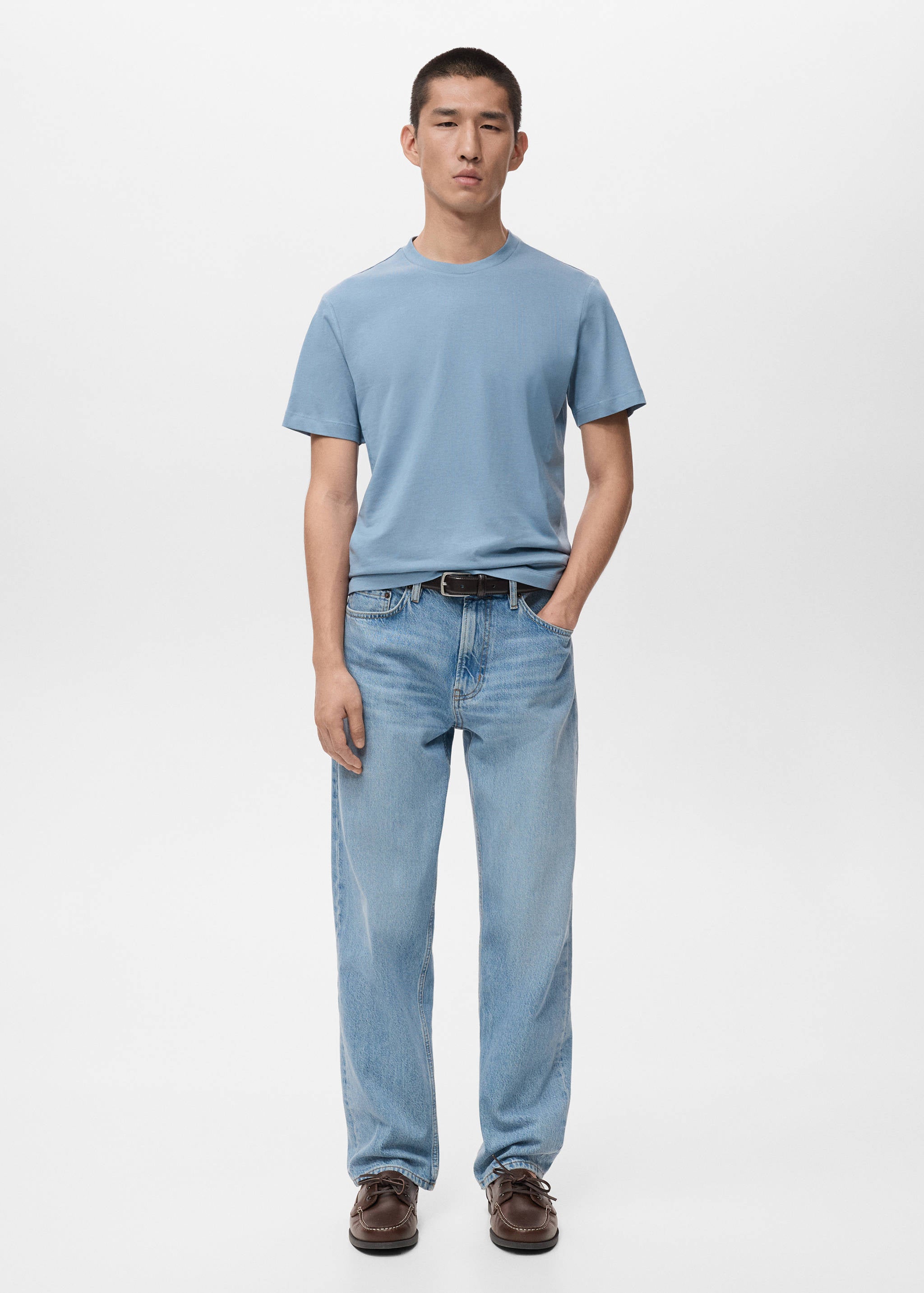 Mango t-shirt cherloh in celestial - 001