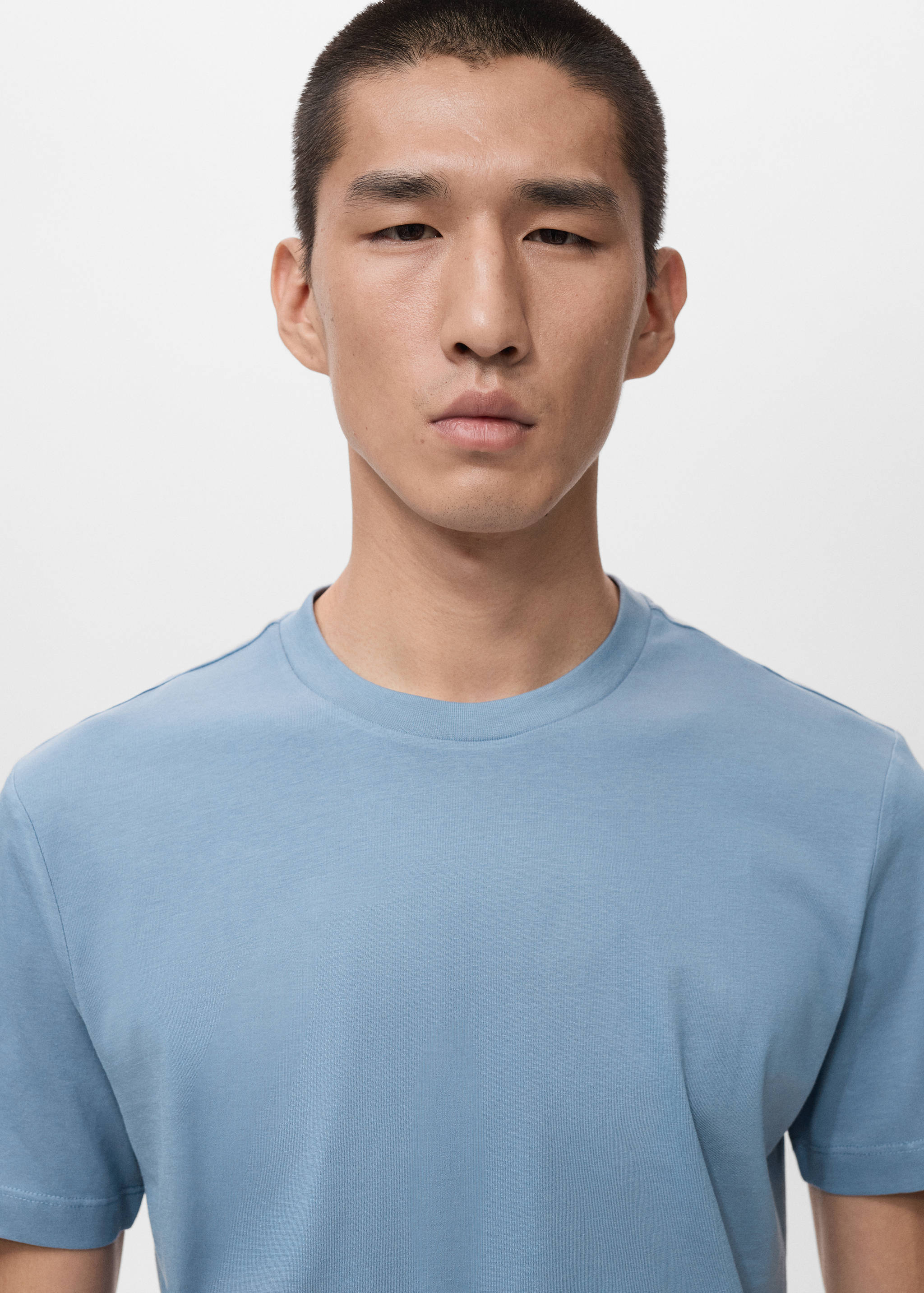Mango t-shirt cherloh in celestial - 004