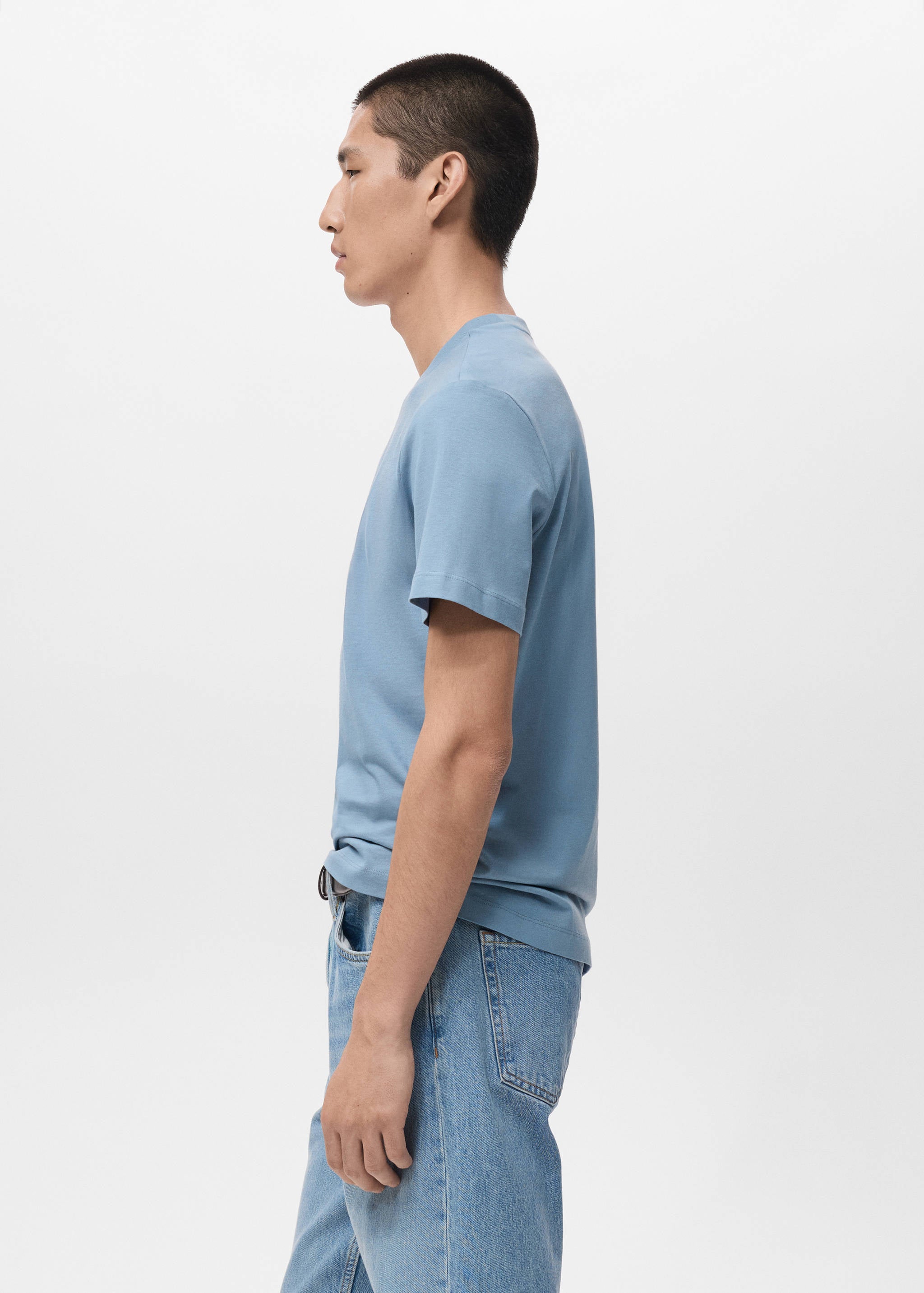 Mango t-shirt cherloh in celestial - 008