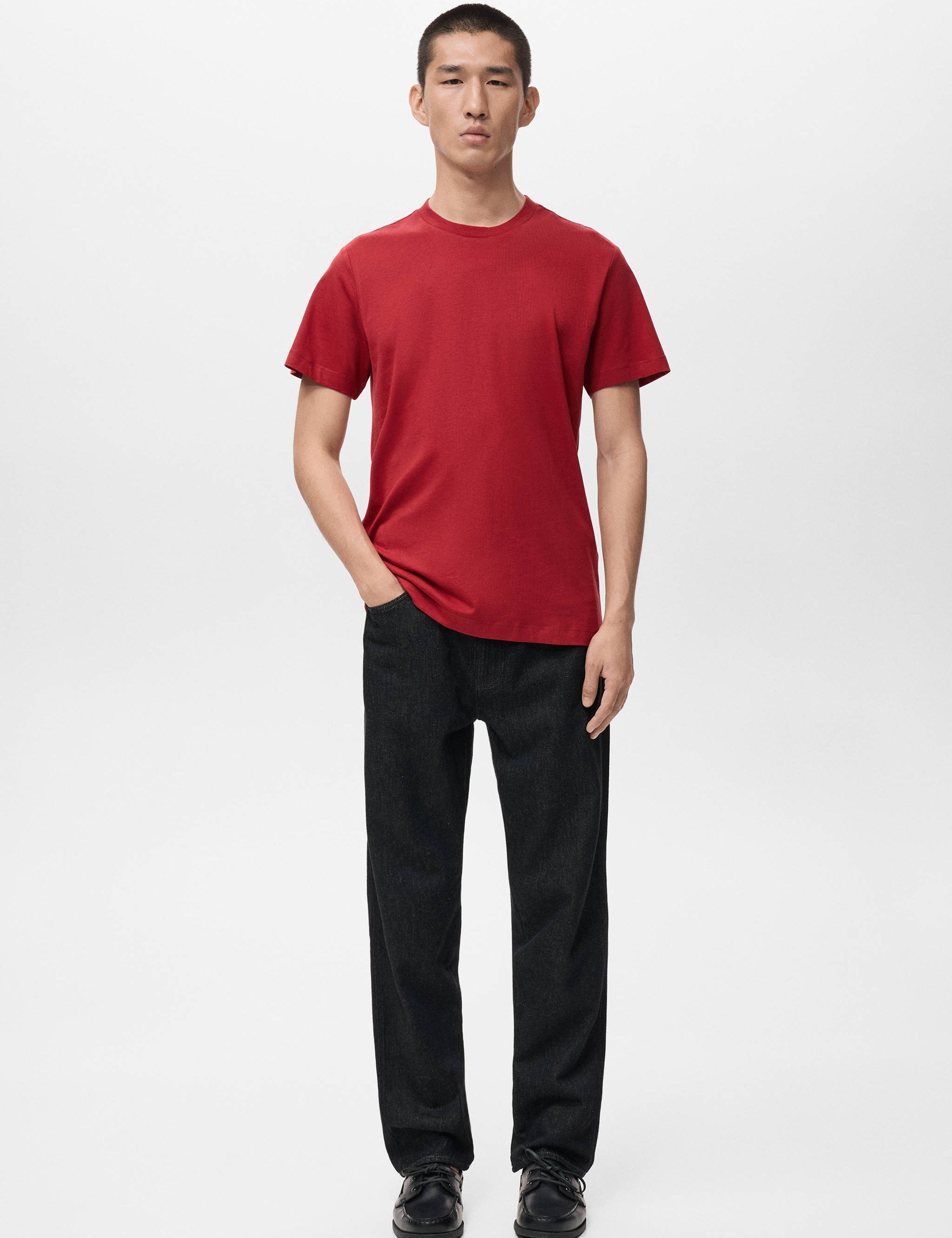 Mango t-shirt cherloh in red - 001