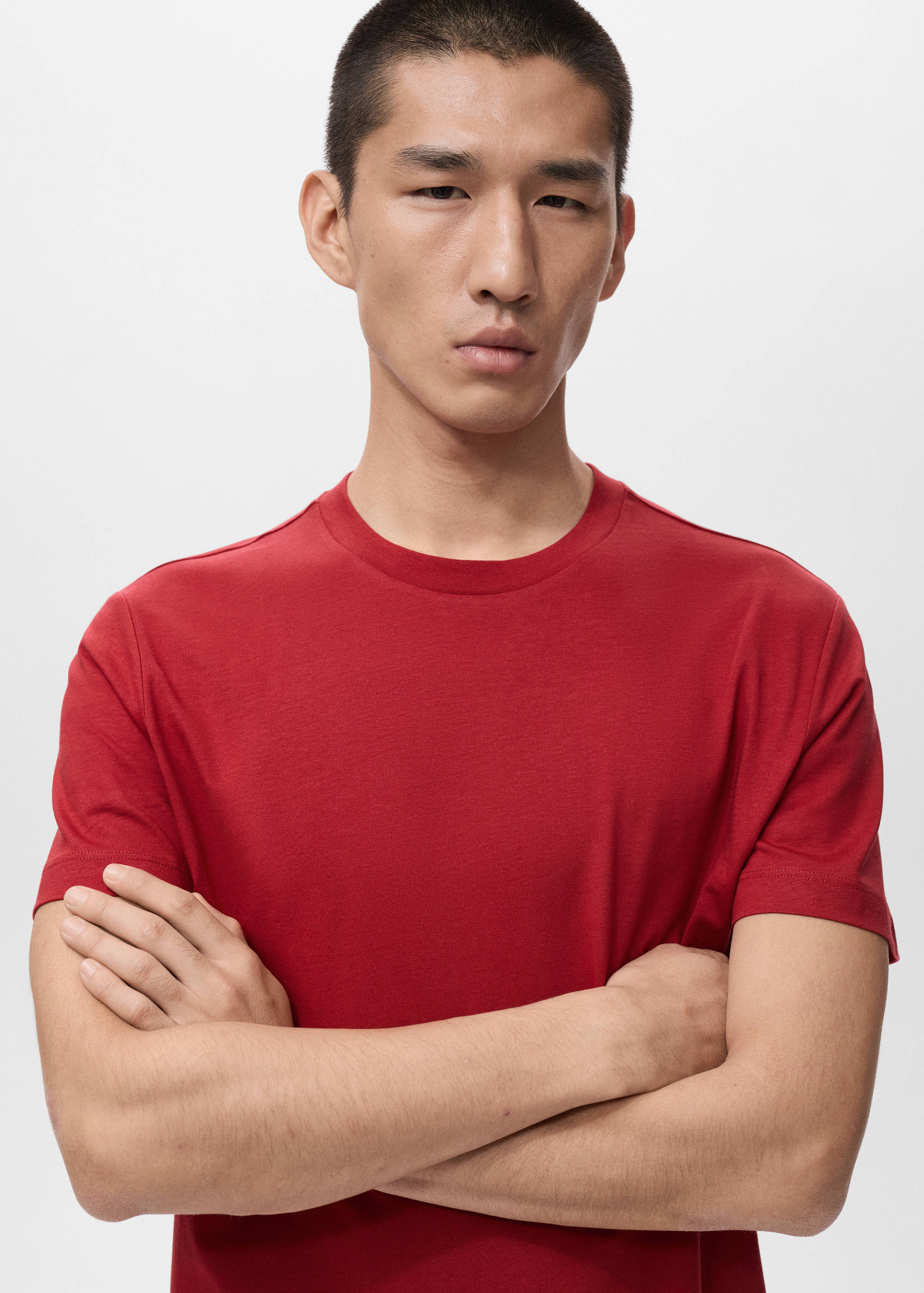 Mango t-shirt cherloh in red - 004