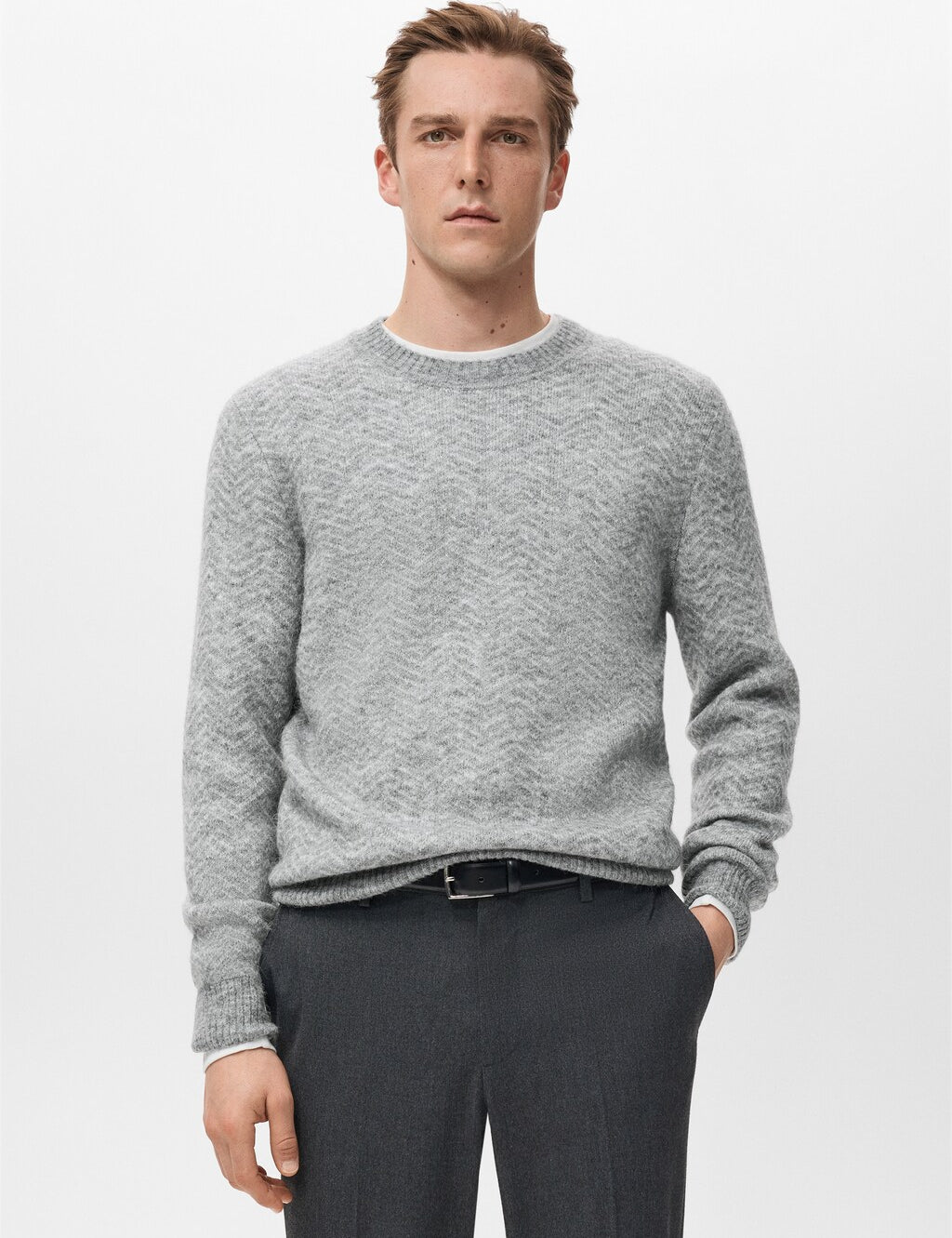 Mango sweater herring in grey - Image 1