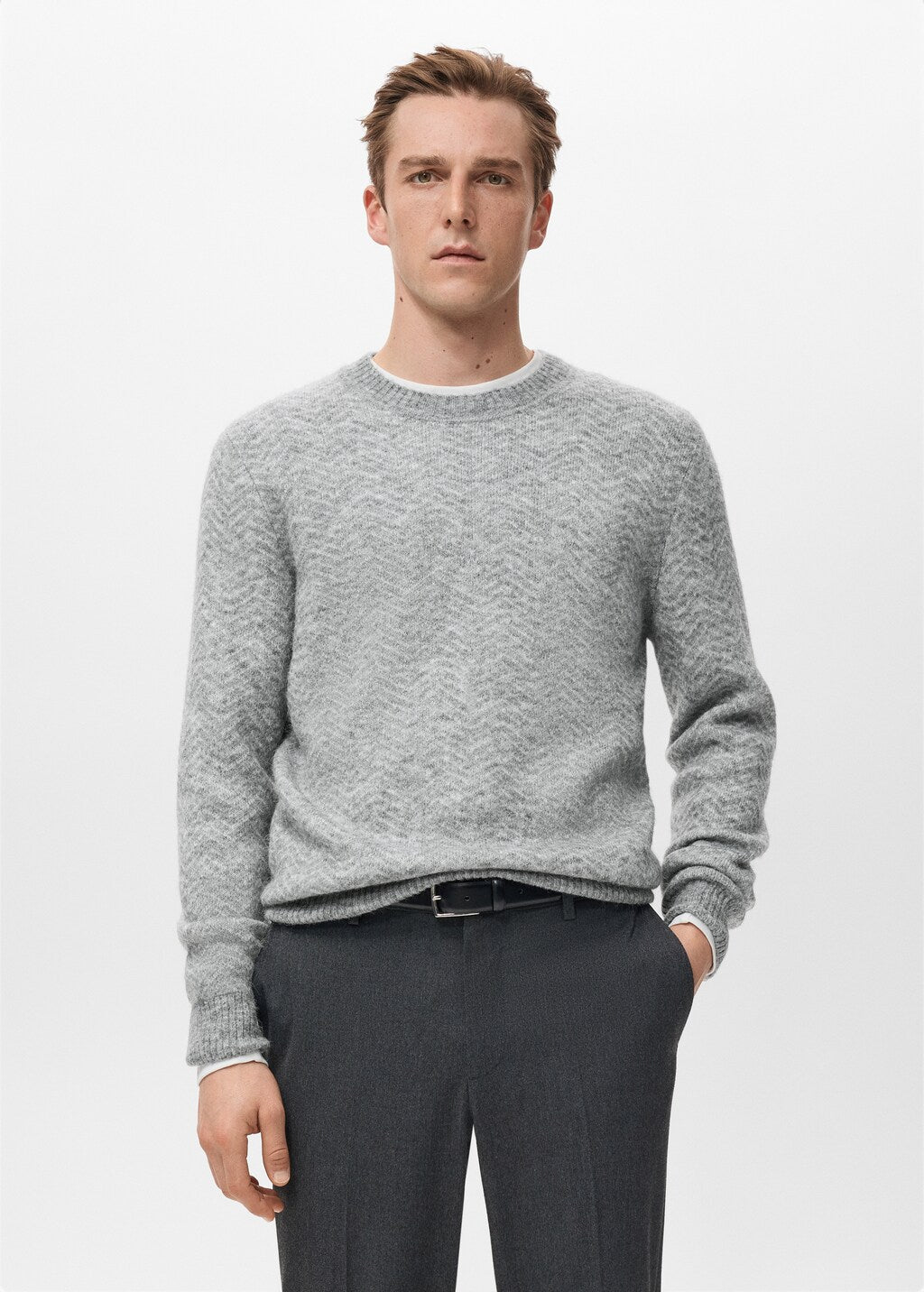 Mango sweater herring in grey - Image 1