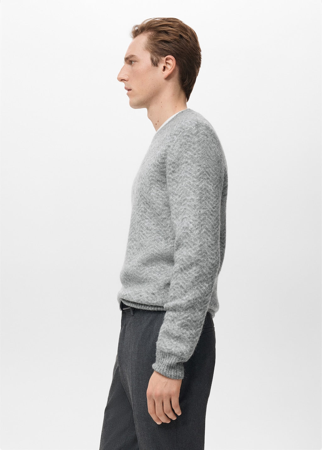 Mango sweater herring in grey - Image 5