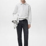 Mango sweatshirt bola in light vigore grey-001
