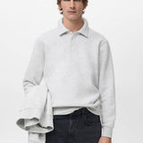 Mango sweatshirt bola in light vigore grey-002