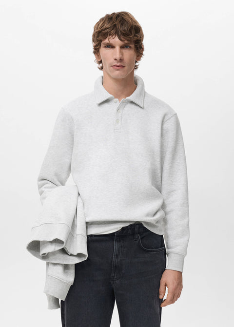 Mango sweatshirt bola in light vigore grey