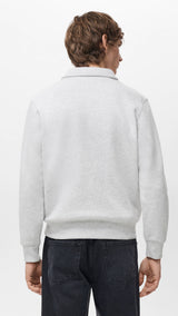 Mango sweatshirt bola in light vigore grey-003