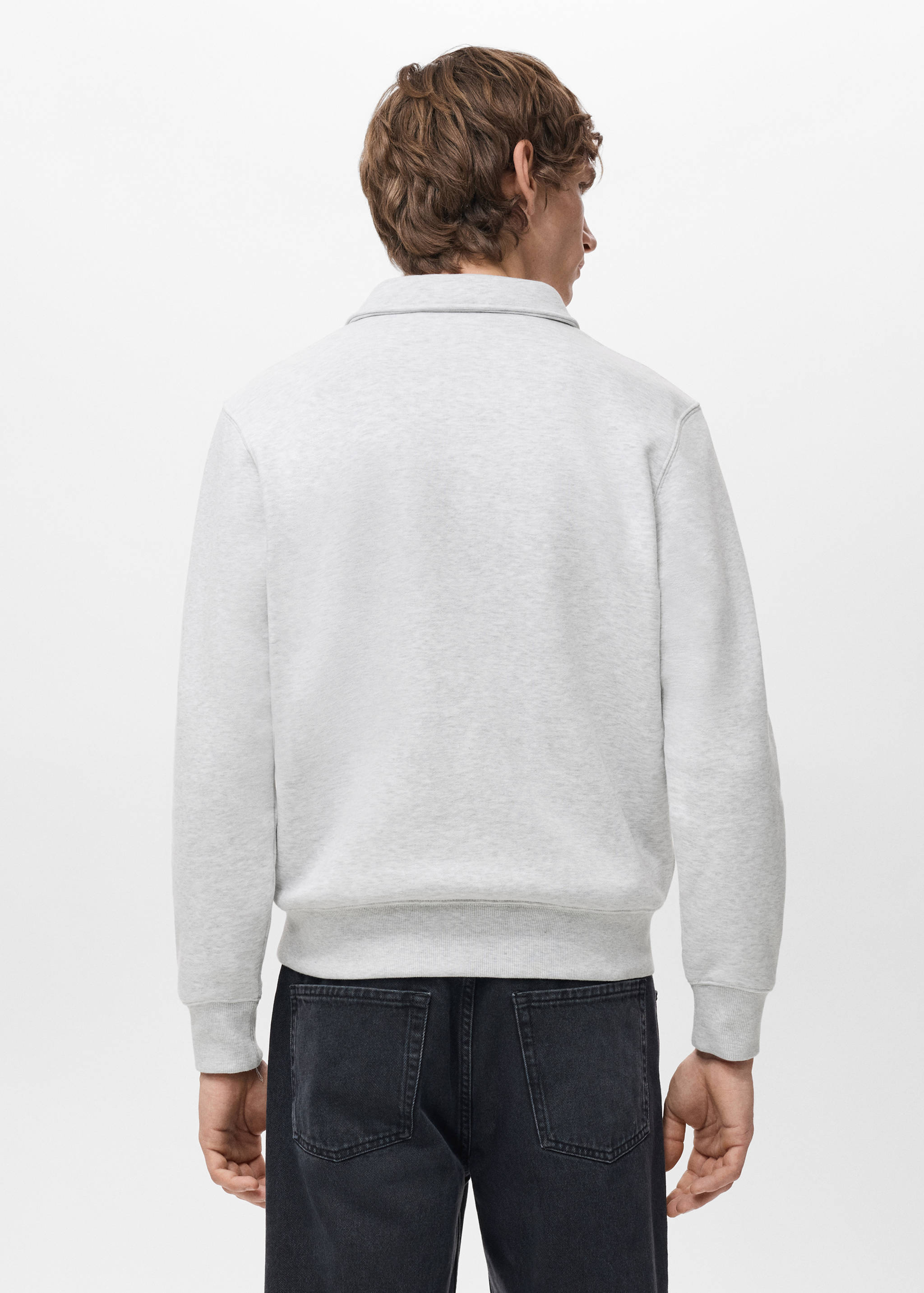 Mango sweatshirt bola in light vigore grey-003