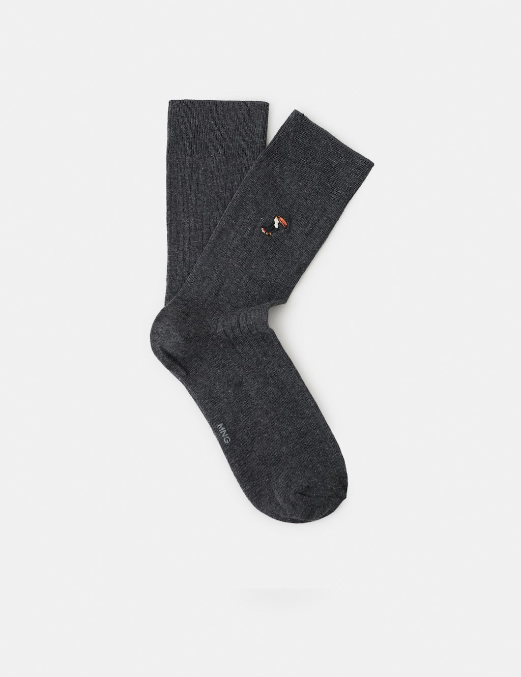 Mango socks toucan in grey - Image 1