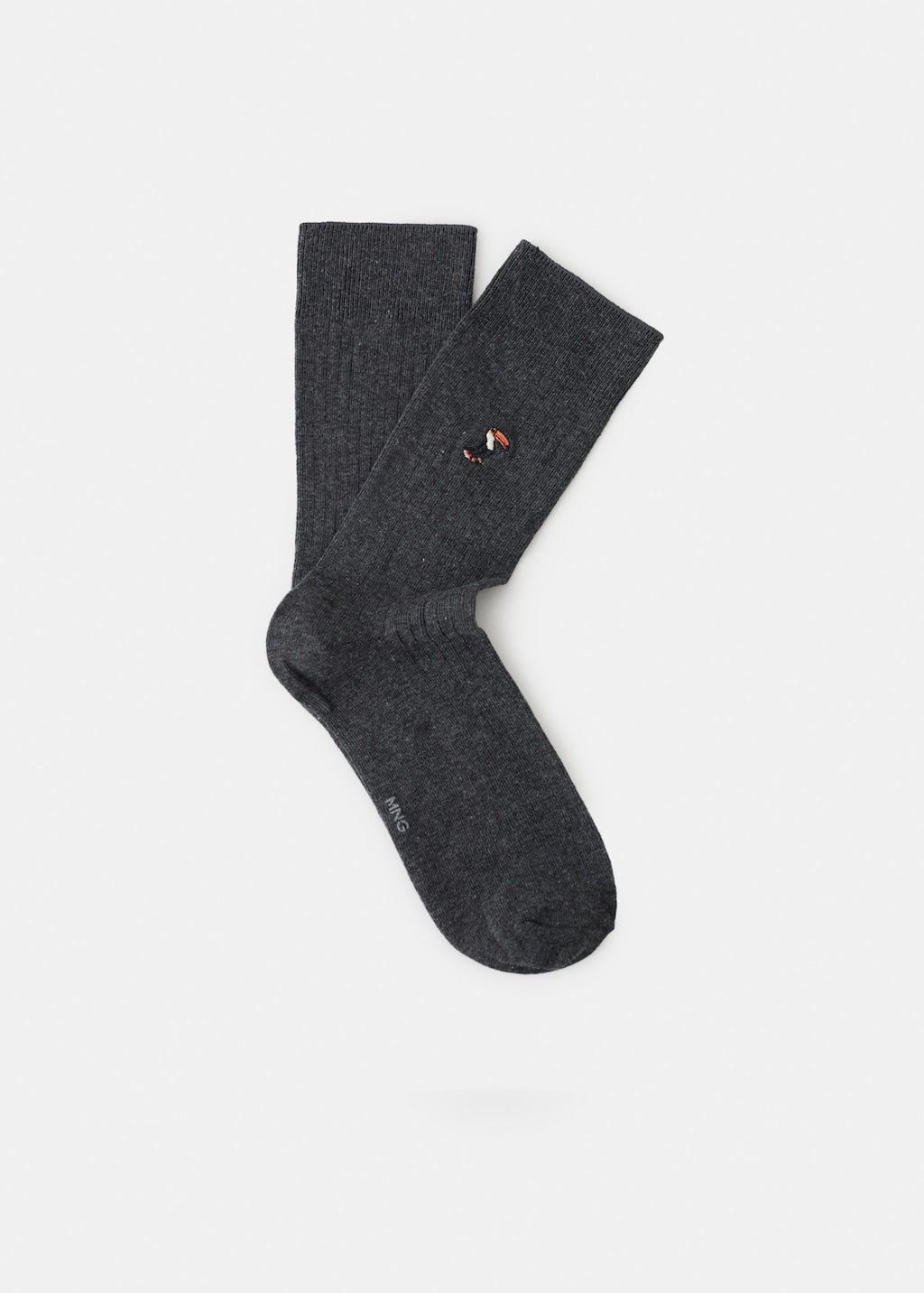 Mango socks toucan in grey - Image 1