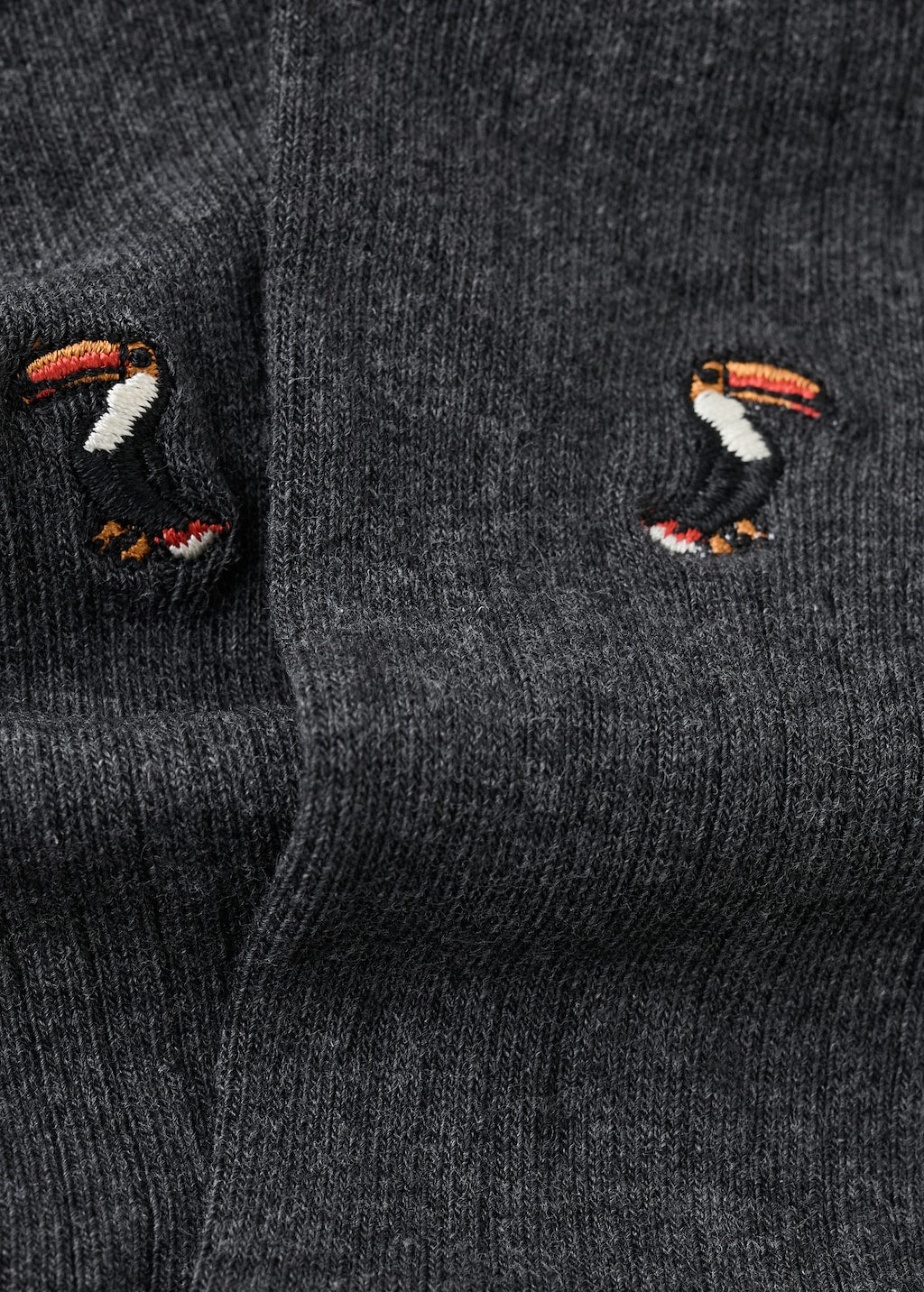 Mango socks toucan in grey - Image 2