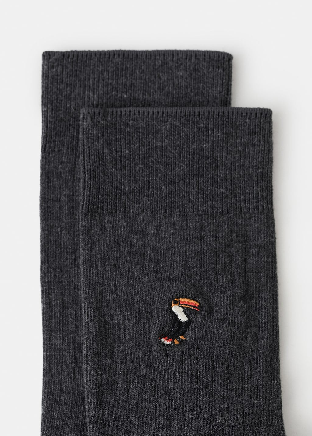 Mango socks toucan in grey - Image 4