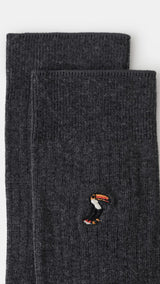 Mango socks toucan in grey - Image 4